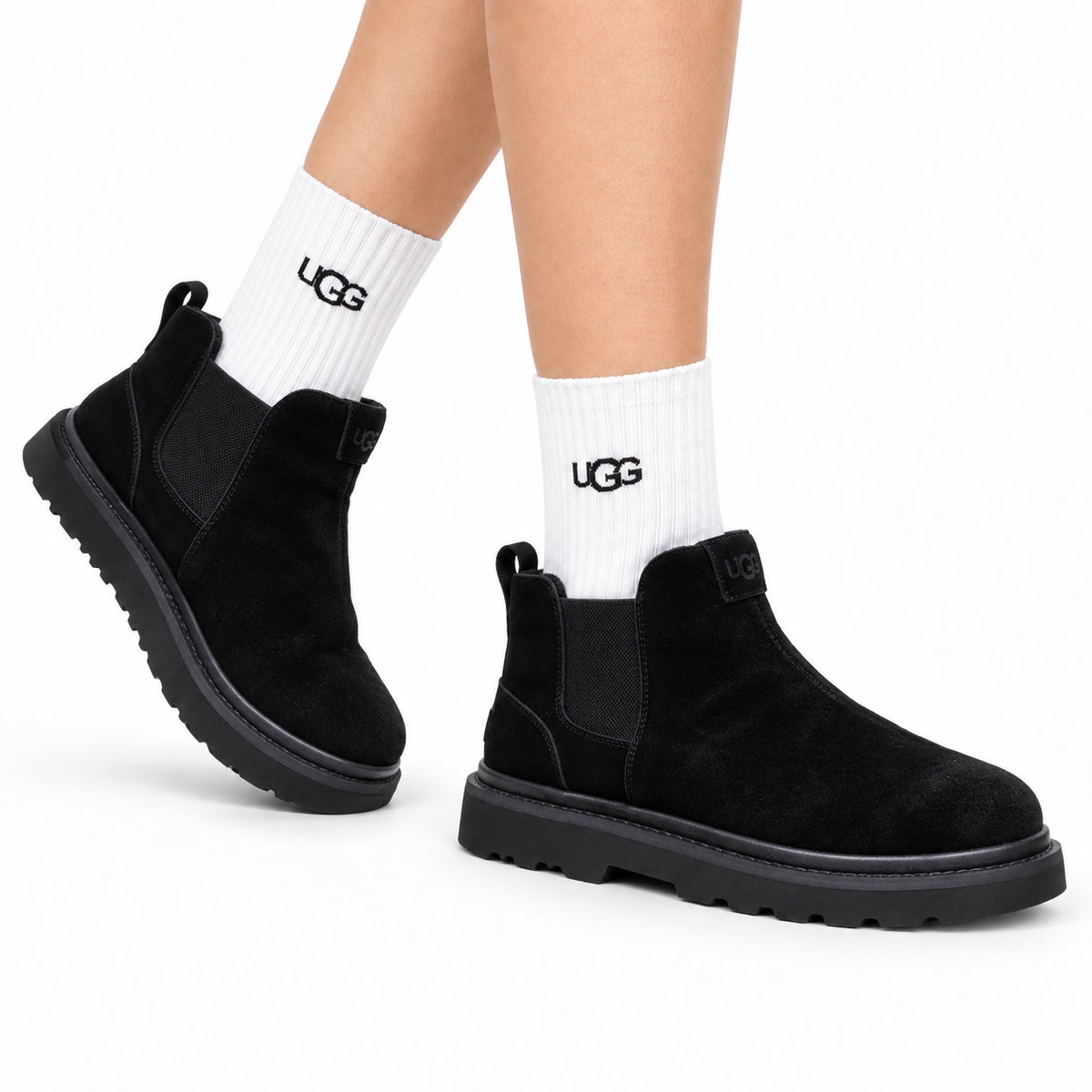 UGG Black Suede Chelsea Casual Shoes