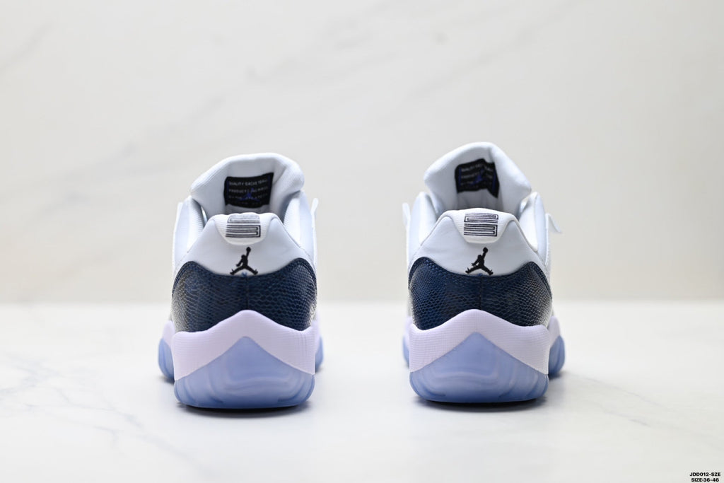 Air Jordan 11 Retro White Navy and Icy Blue Unisex Sneakers Style 15