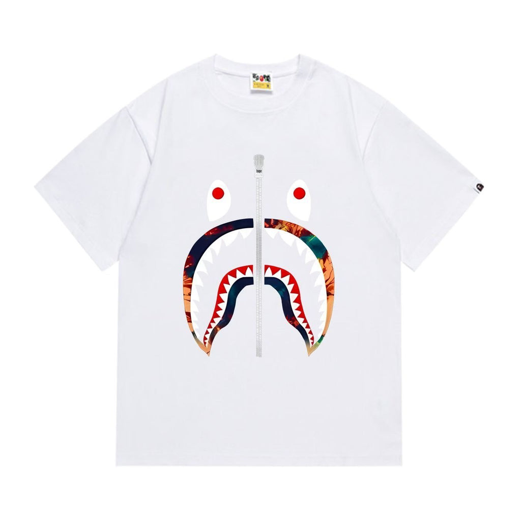 BAPE Shark Zip Graphic Short-Sleeve T-Shirt