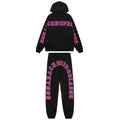 Sp5der Pink Lettering Hoodie & Jogger Matching Set