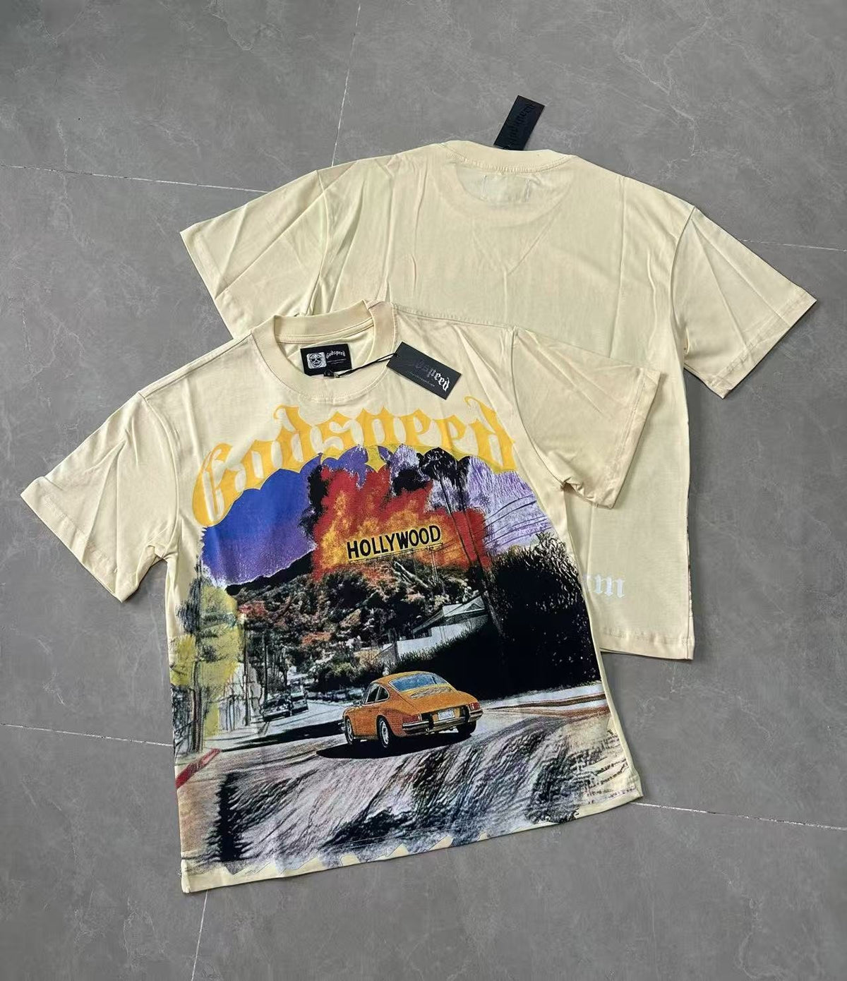 Godspeed Hollywood Car Graphic T-Shirt