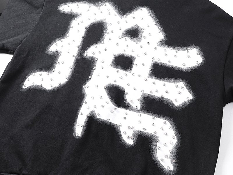 MIXED EMOTION Back Graphic Zip Hoodie