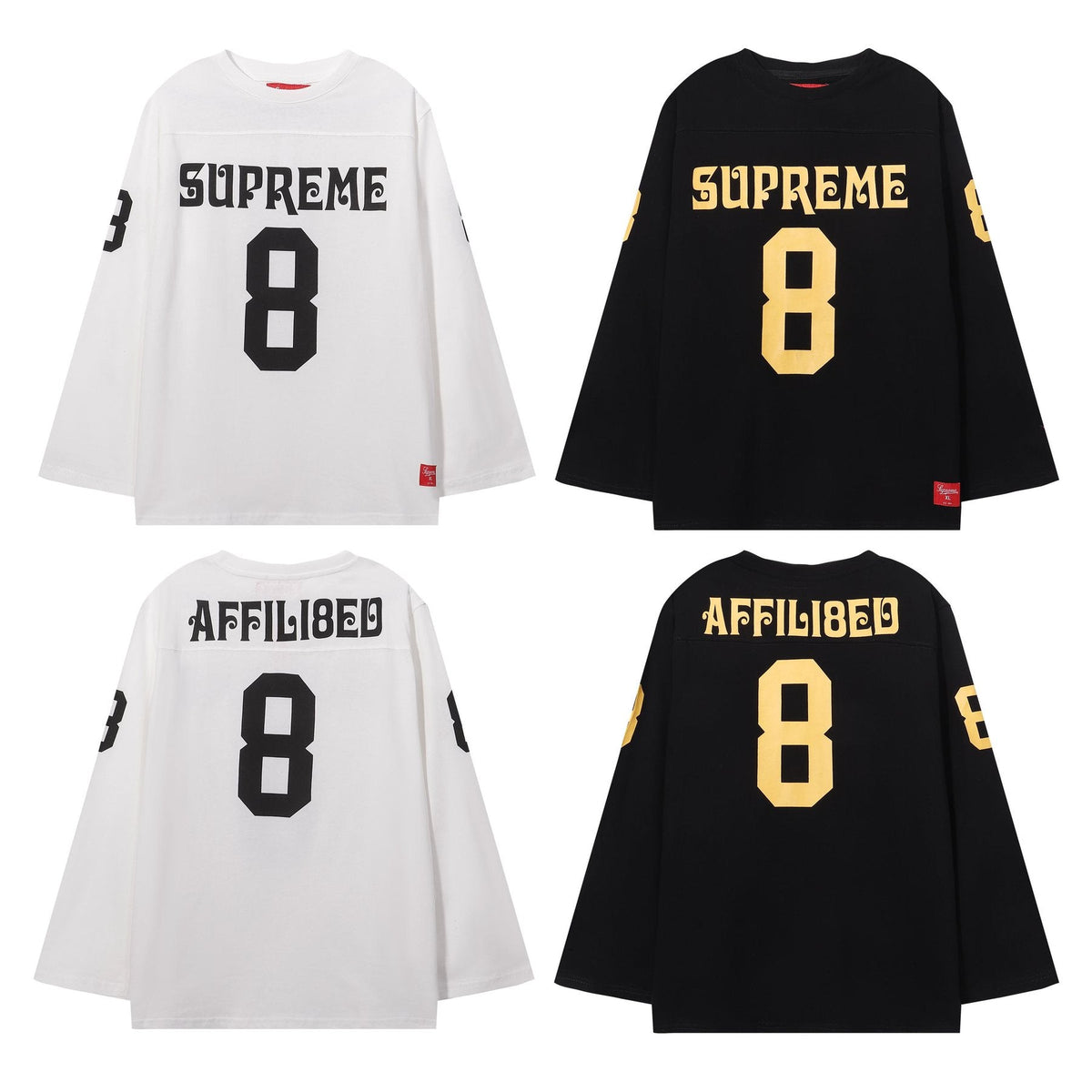 Supreme AFFILI8ED 8 Graphic Long-Sleeve T-Shirt