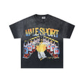 VALE USA Washed Black Sport Graphic T-Shirt
