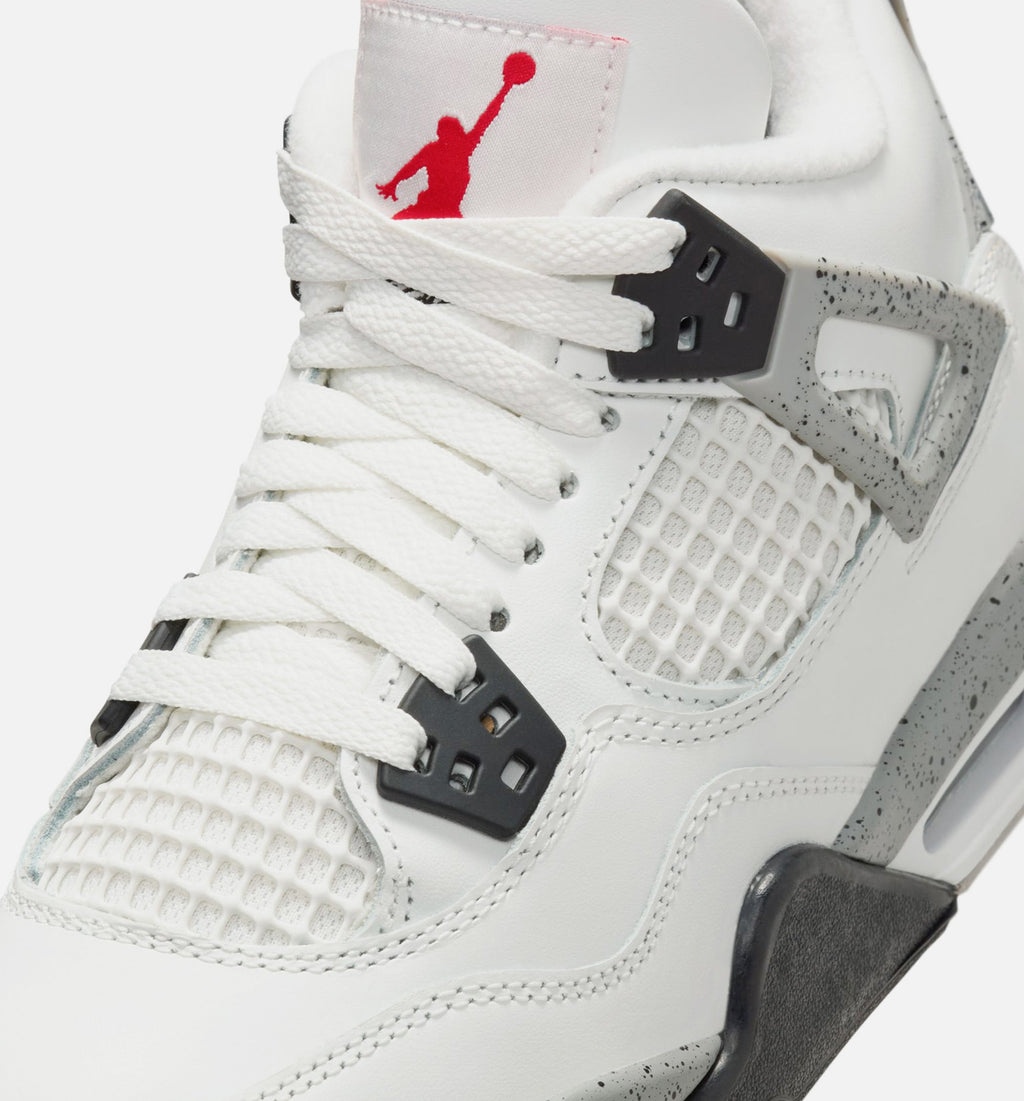 Air Jordan 4 Retro “White Cement” Grade School Lifestyle Shoes (GS)