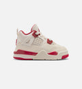 Air Jordan 4 Retro 'Valentine's Day' - Infant/Toddler Lifestyle Sneaker (Pale Ivory/Sierra Red/Tough Red)