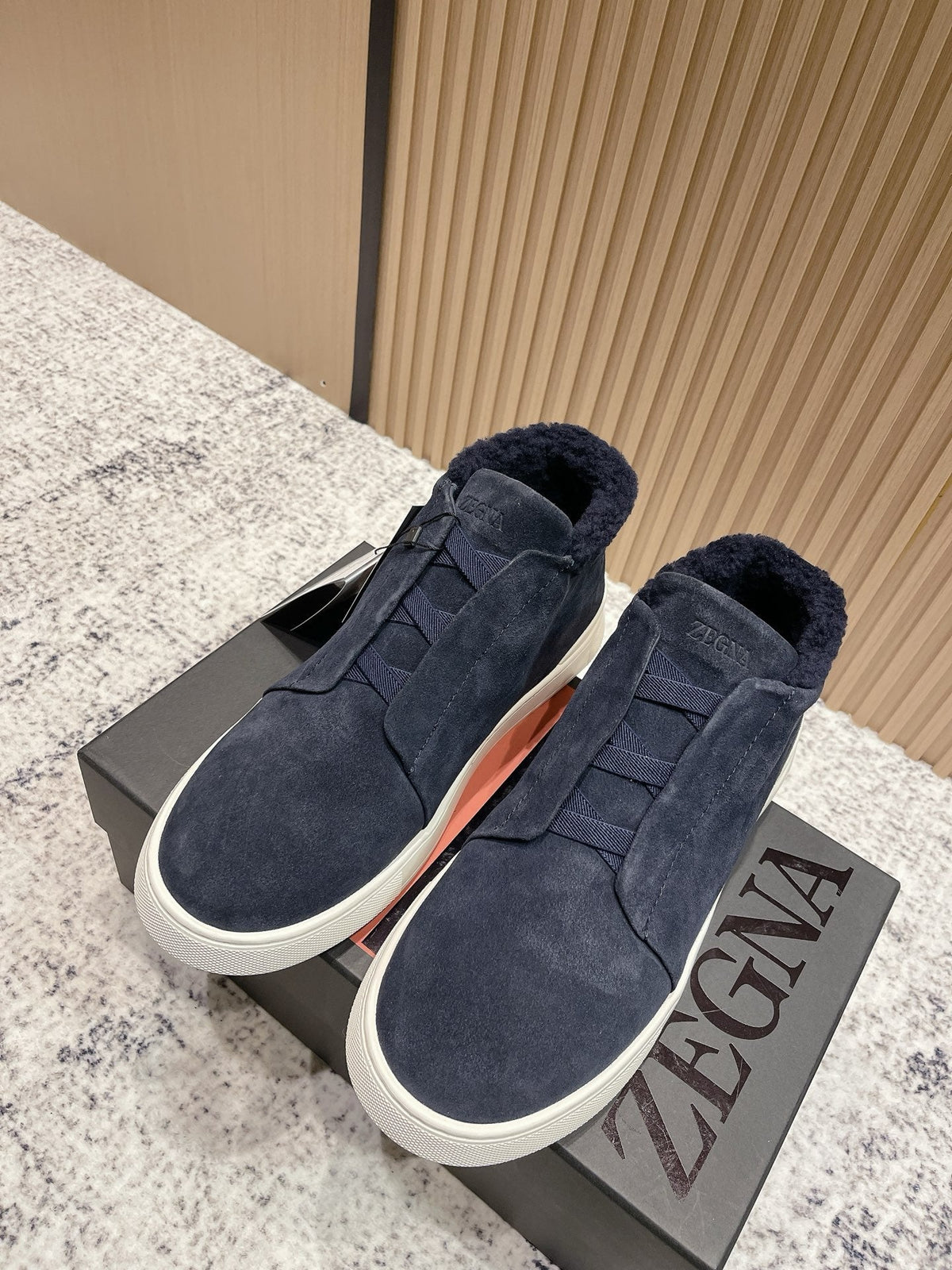 Zegna Triple Stitch High-Top Casual Shoes – 2025SS