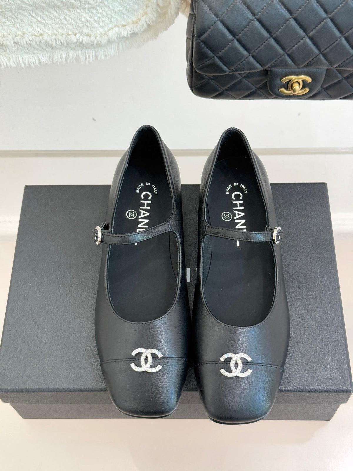 Chanel Rhinestone Double C Mary Jane Flats – 25K Collection