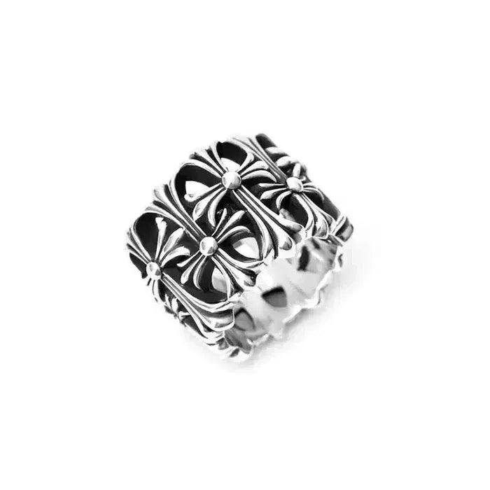 chrome hearts 925 silver retro Cemetry ring