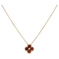 Van Cleef & Arpels CLOVER GOLD CARNELIAN CLOVER NECKLACE