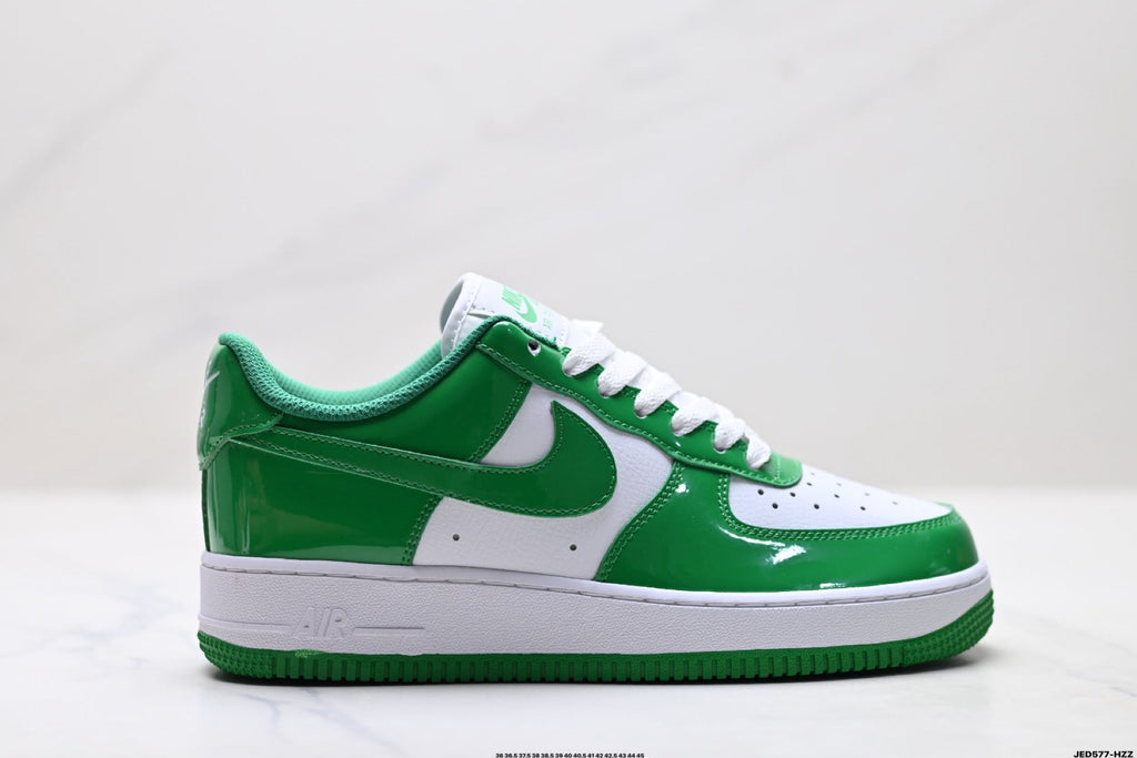 Nike Air Force 1 Low Green White Unisex Sneakers Style 22