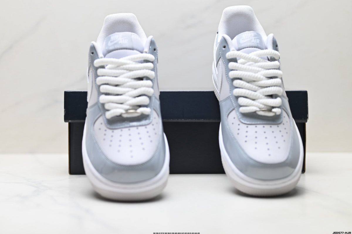 Nike Air Force 1 Low White Gray Unisex Sneakers Style 19