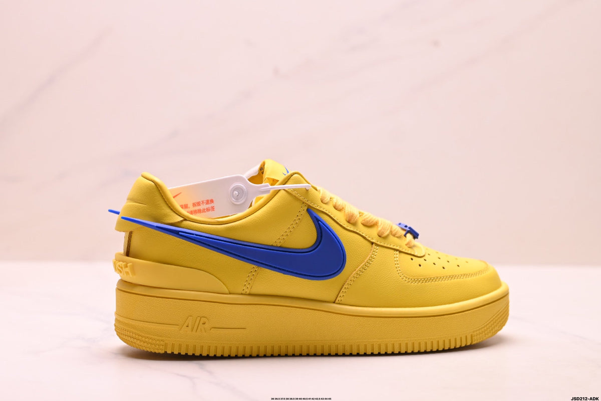 Nike Air Force 1 Low Yellow Royal Blue Unisex Sneakers Style 14
