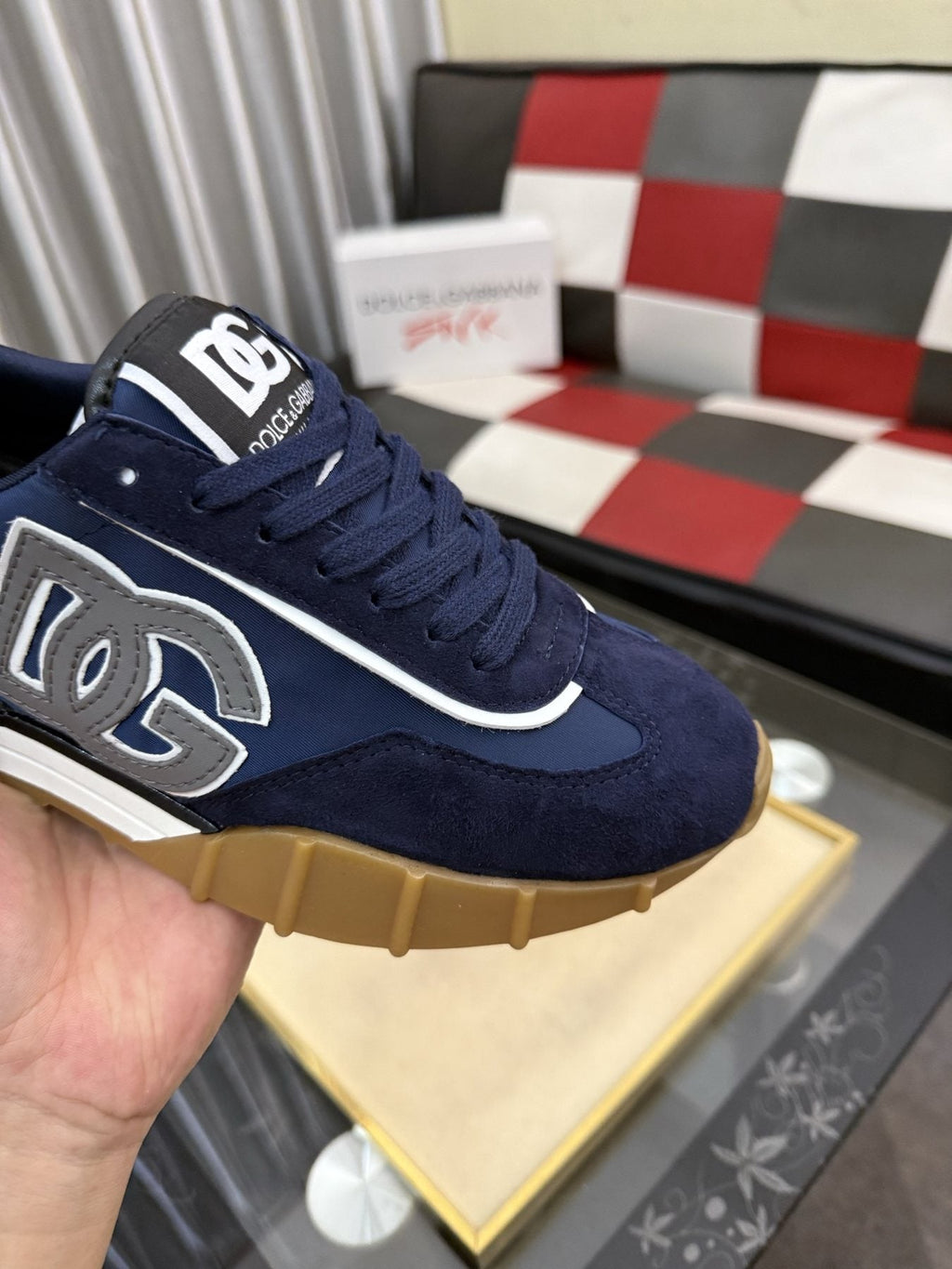 Dolce & Gabbana Navy Gum-Sole Sneakers