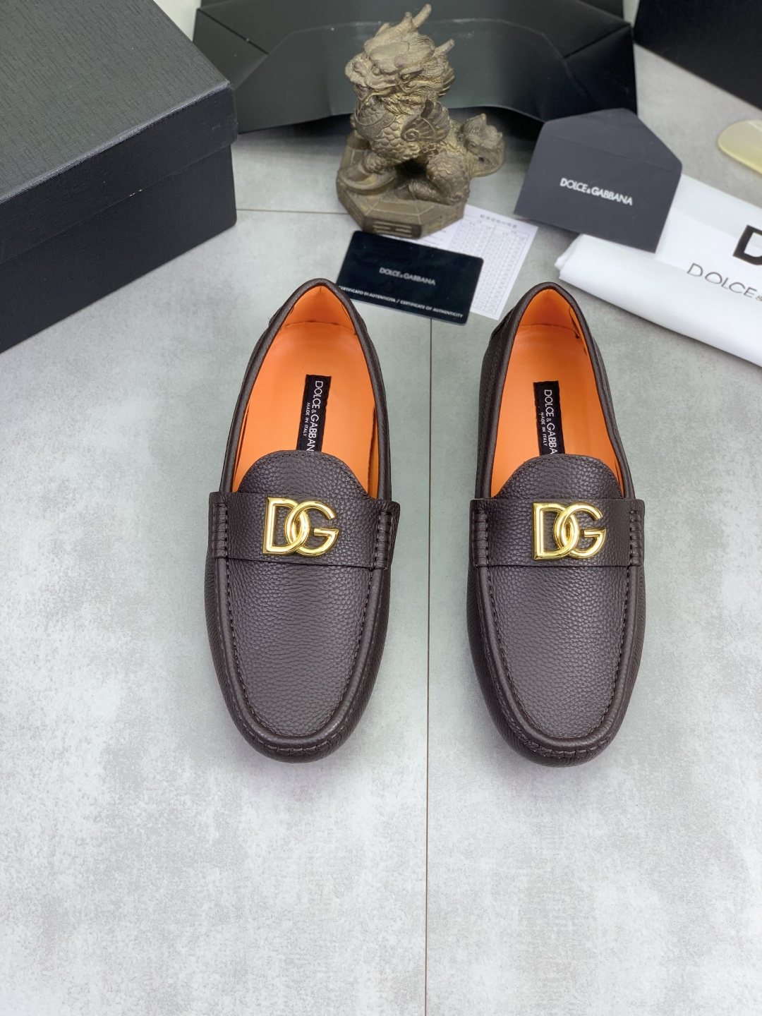 Dolce & Gabbana Apron-Toe Driving Loafers