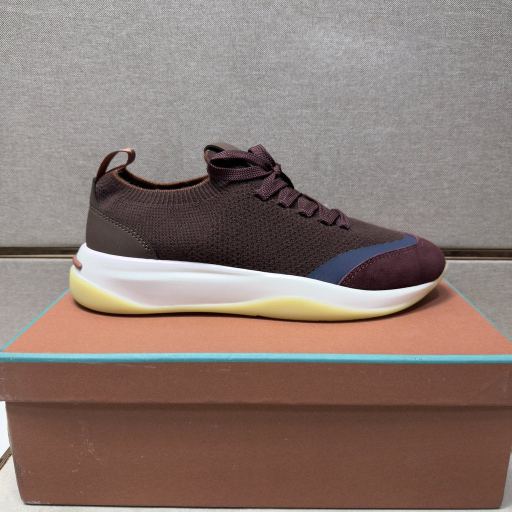 Loro Piana Men's Mixed-Material Low-Top Sneakers