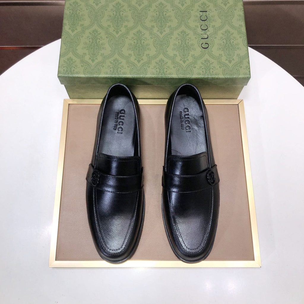 Gucci Black Leather Loafers