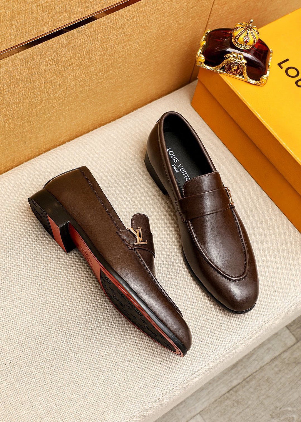 Louis Vuitton Leather Hardware Loafers
