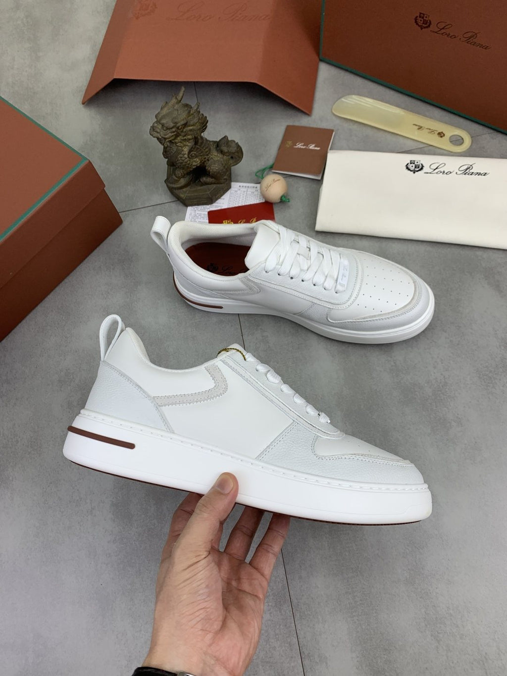 Loro Piana Paneled Low-Top Sneakers
