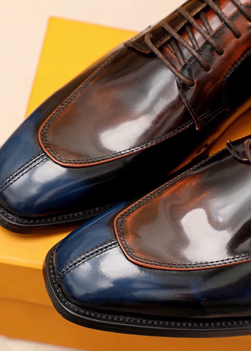 Louis Vuitton Men's Dark Brown & Black Oxford Shoes