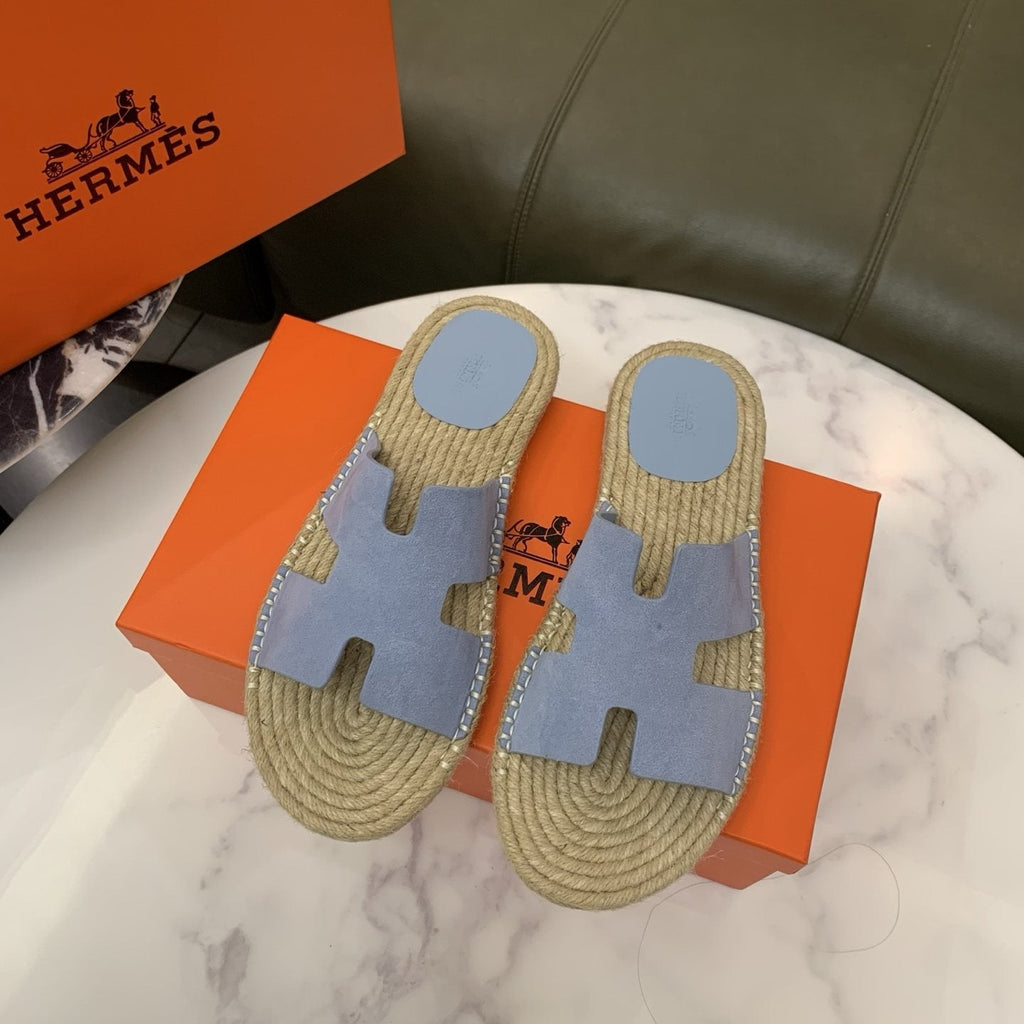 Hermès Men's H-Cut Braided Slide Sandals