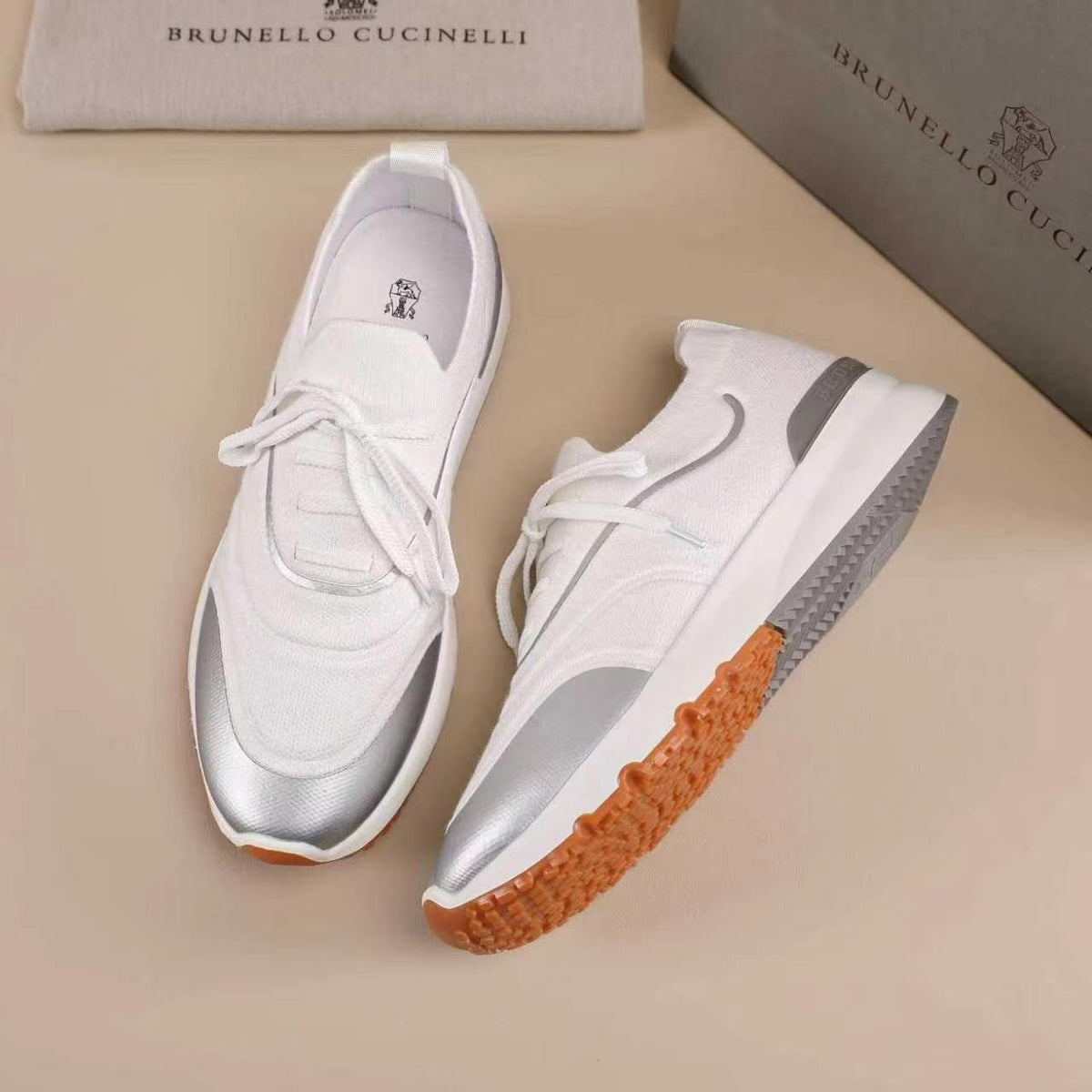 Brunello Cucinelli Men's Panel Low-Top Sneakers