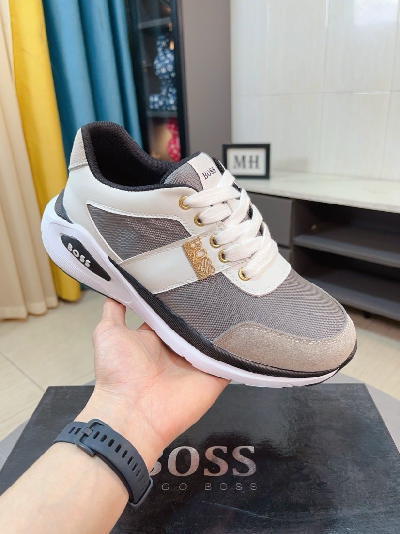 BOSS Low-Top Lace-Up Sneakers - Contrast Trim