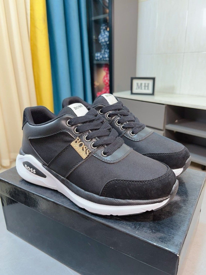 BOSS Low-Top Lace-Up Sneakers - Contrast Trim