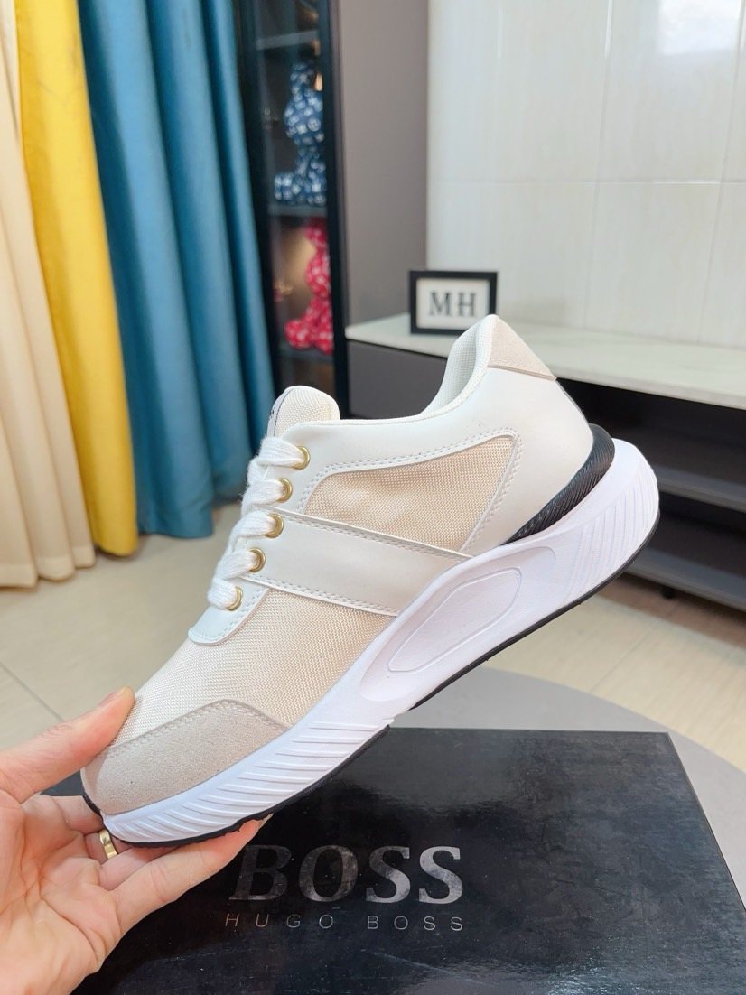 BOSS Low-Top Lace-Up Sneakers - Contrast Trim