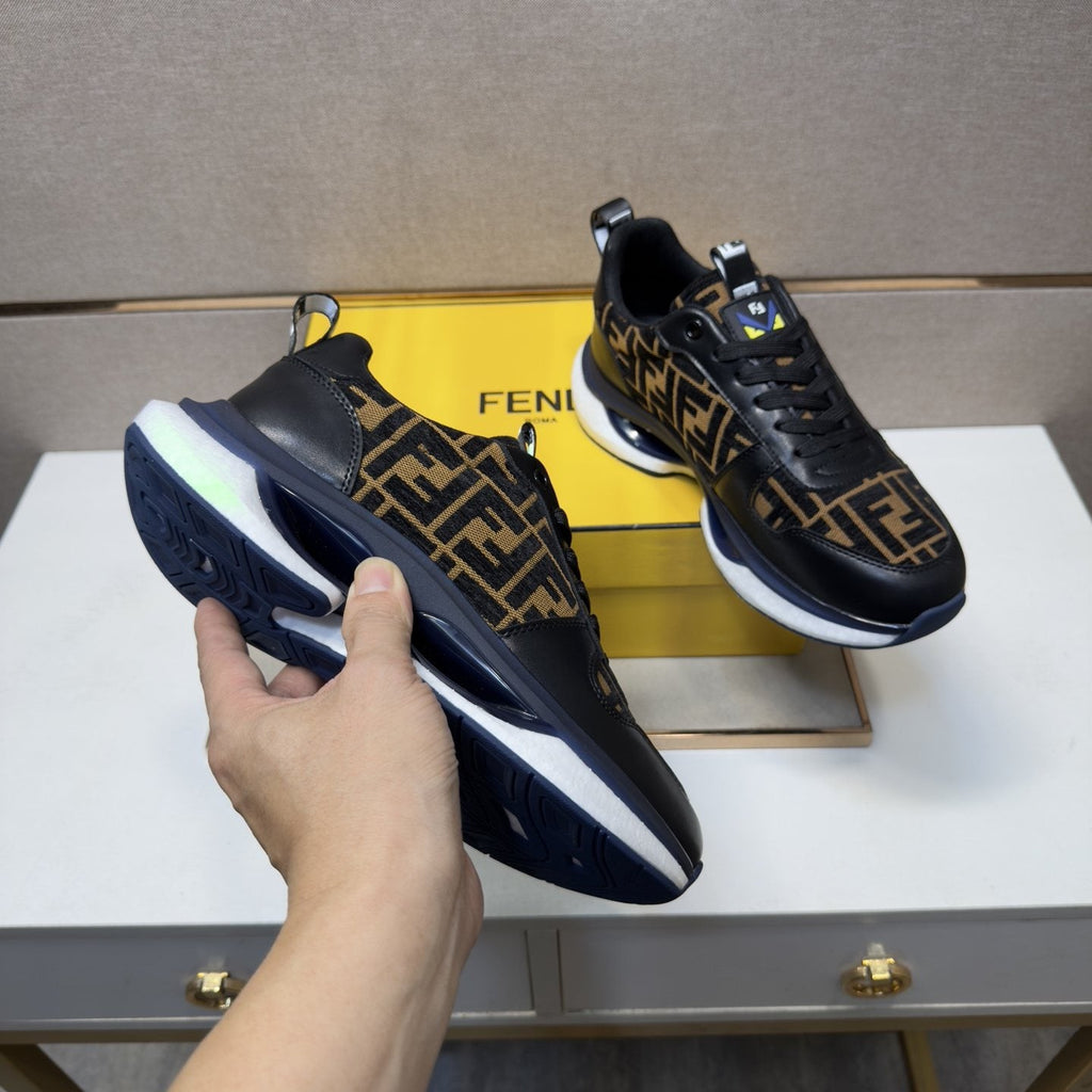 Fendi Men's Patterned Panel Sneakers