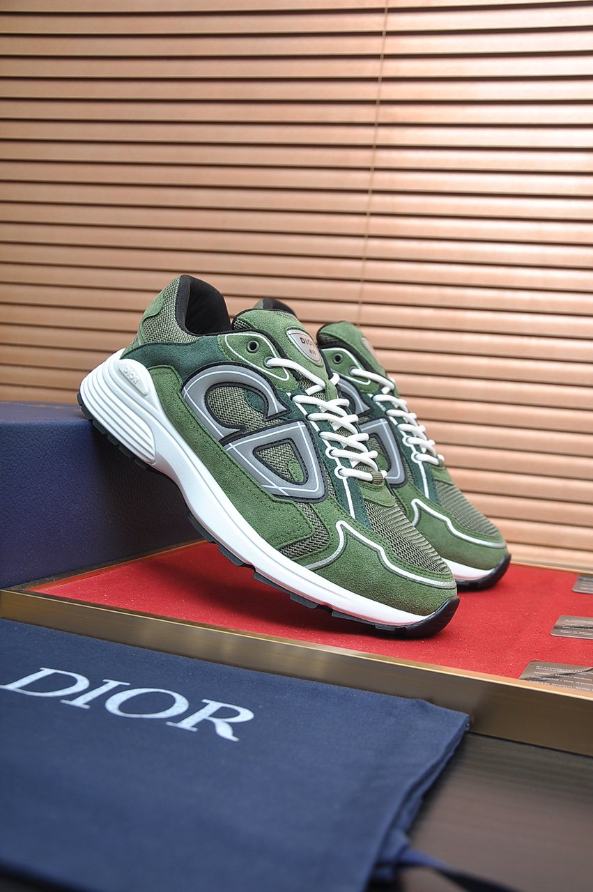 Dior Men's Paneled Low-Top Sneakers