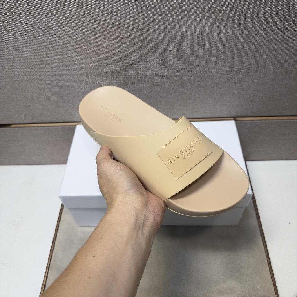 Givenchy Men's Logo Strap Slide Sandals - Contoured Footbed