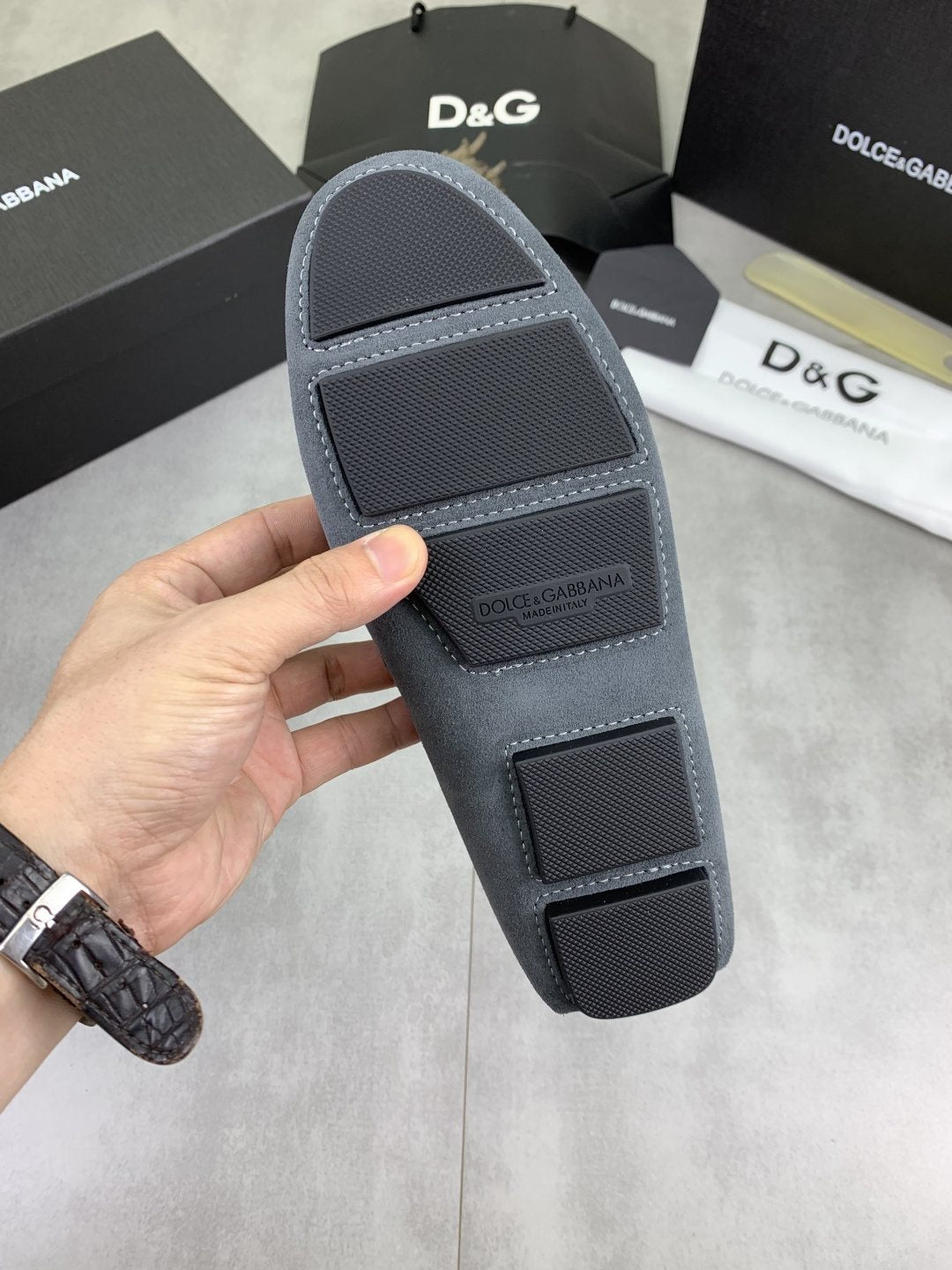 Dolce & Gabbana Metal-Detail Driving Loafers