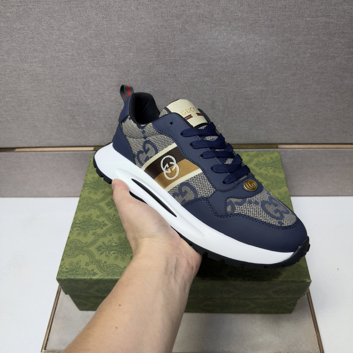 Gucci Patterned Low-Top Sneakers