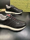 Gucci Men's Monogram Panel Low-Top Sneakers - Contrast Trim