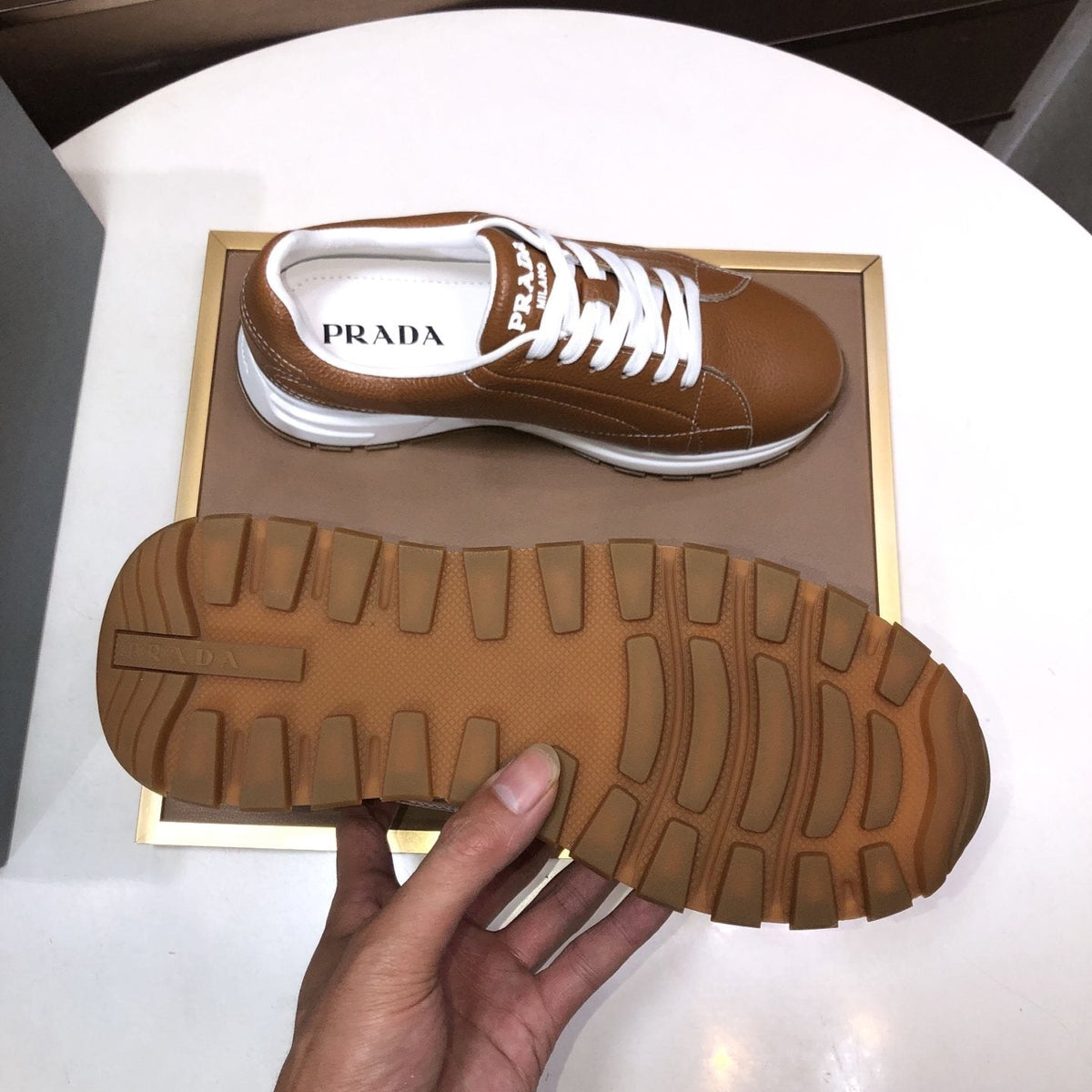 Prada Quilted Low-Top Sneakers