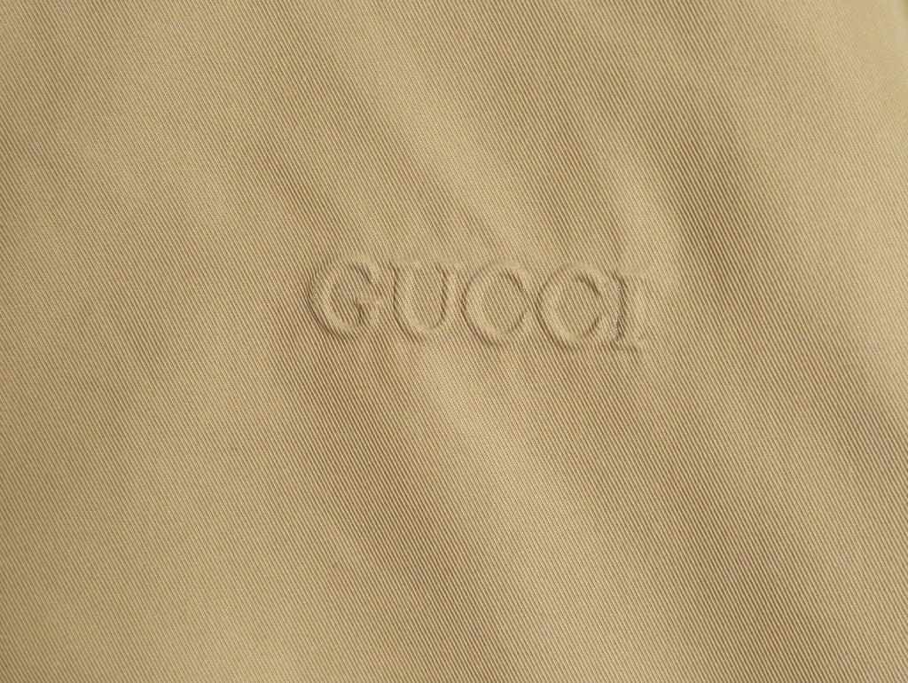 Gucci GUC Minimal Chest-Detail Zip Jacket - Beige