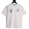 Louis Vuitton Blue Floral Graphic Short-Sleeve T-Shirt - White