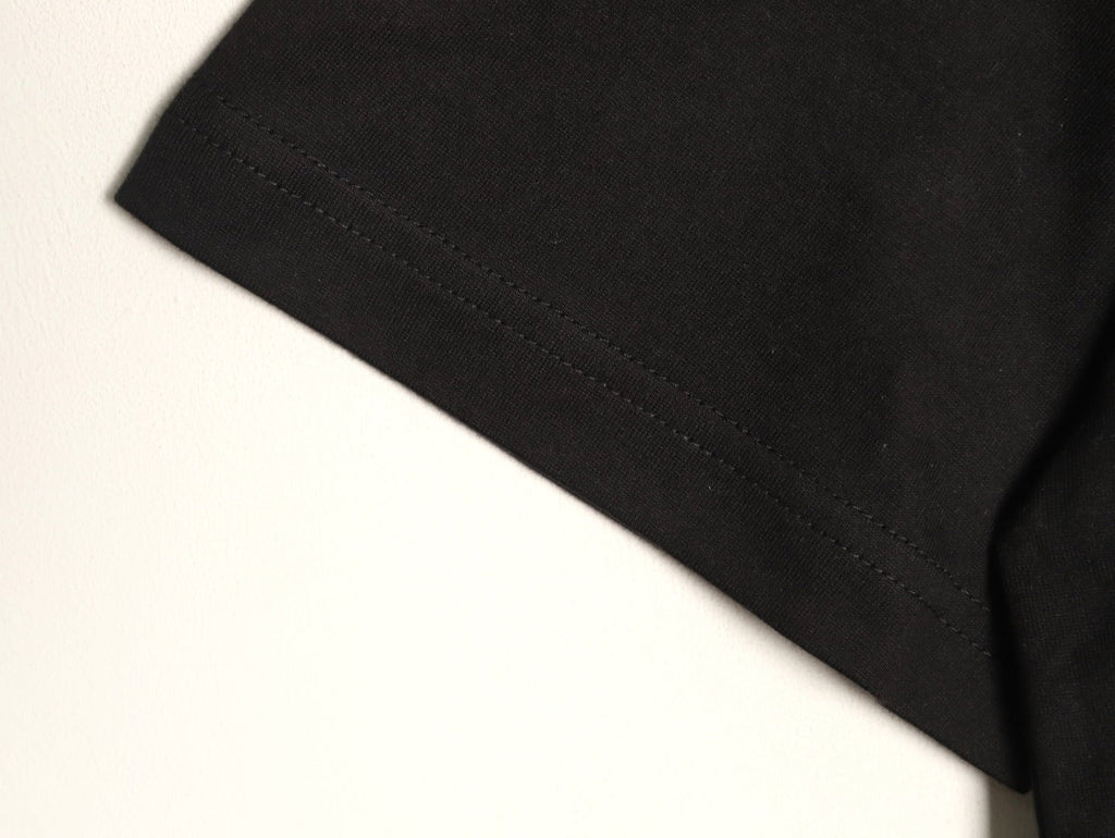 Louis Vuitton Black LV Embossed-Detail Short-Sleeve T-Shirt